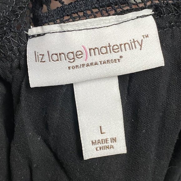 Liz Lange Maternity For Target Rayon Dress Beach Cover Embroidered Neck Large - Picture 13 of 13